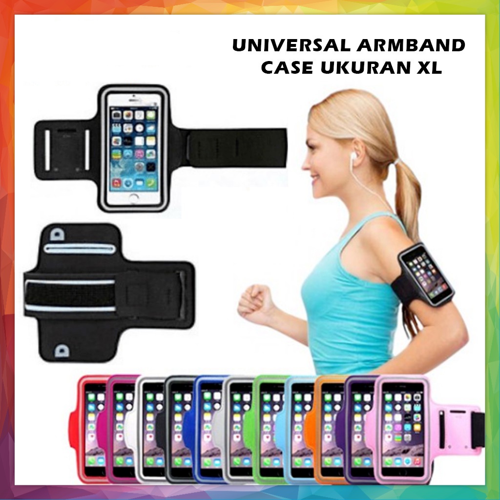 Armband Case Universal XL arm band holder hp di lengan strap dompet tas bag