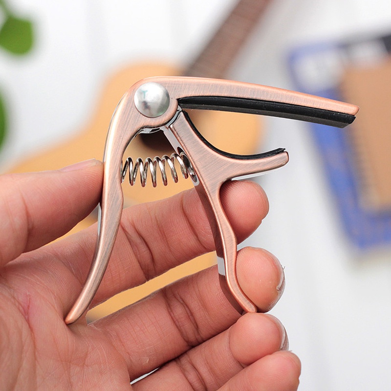 Capo Ukulele Bahan Zinc Alloy 3 Warna Dengan Bantalan Silikon