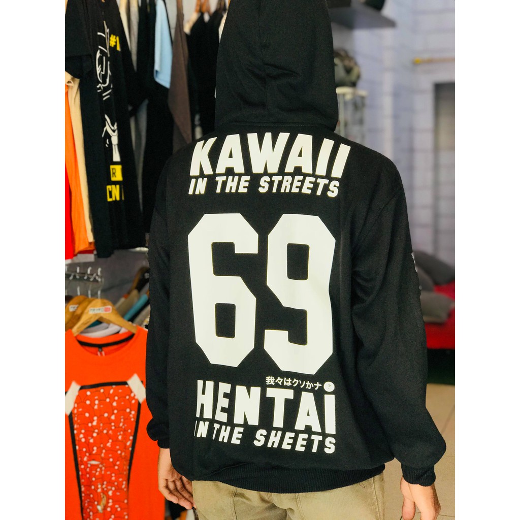 Jaket Hentai 69 Black Casual Manga