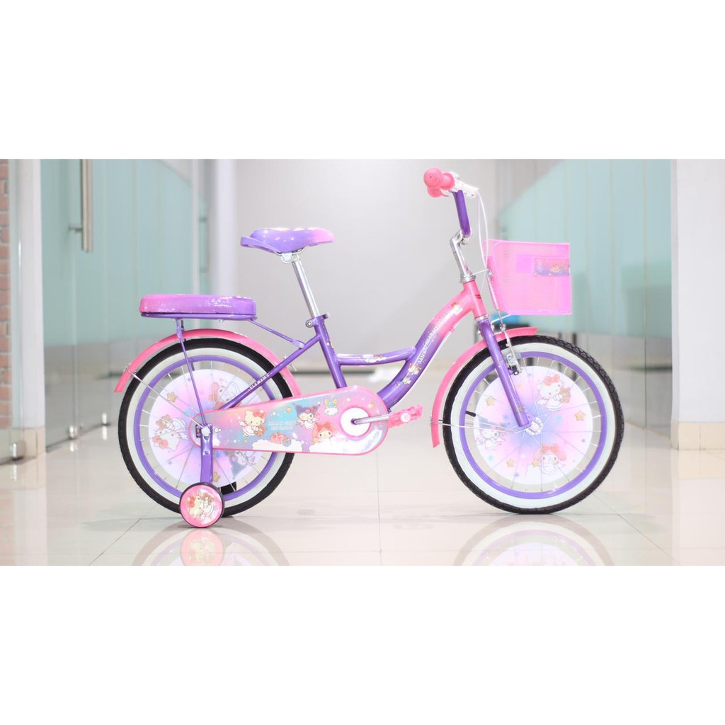 Sepeda Anak Perempuan Element Sanrio 2.0 KidsBike Frame Hi Ten Steel Garansi SNI-16 Inchi