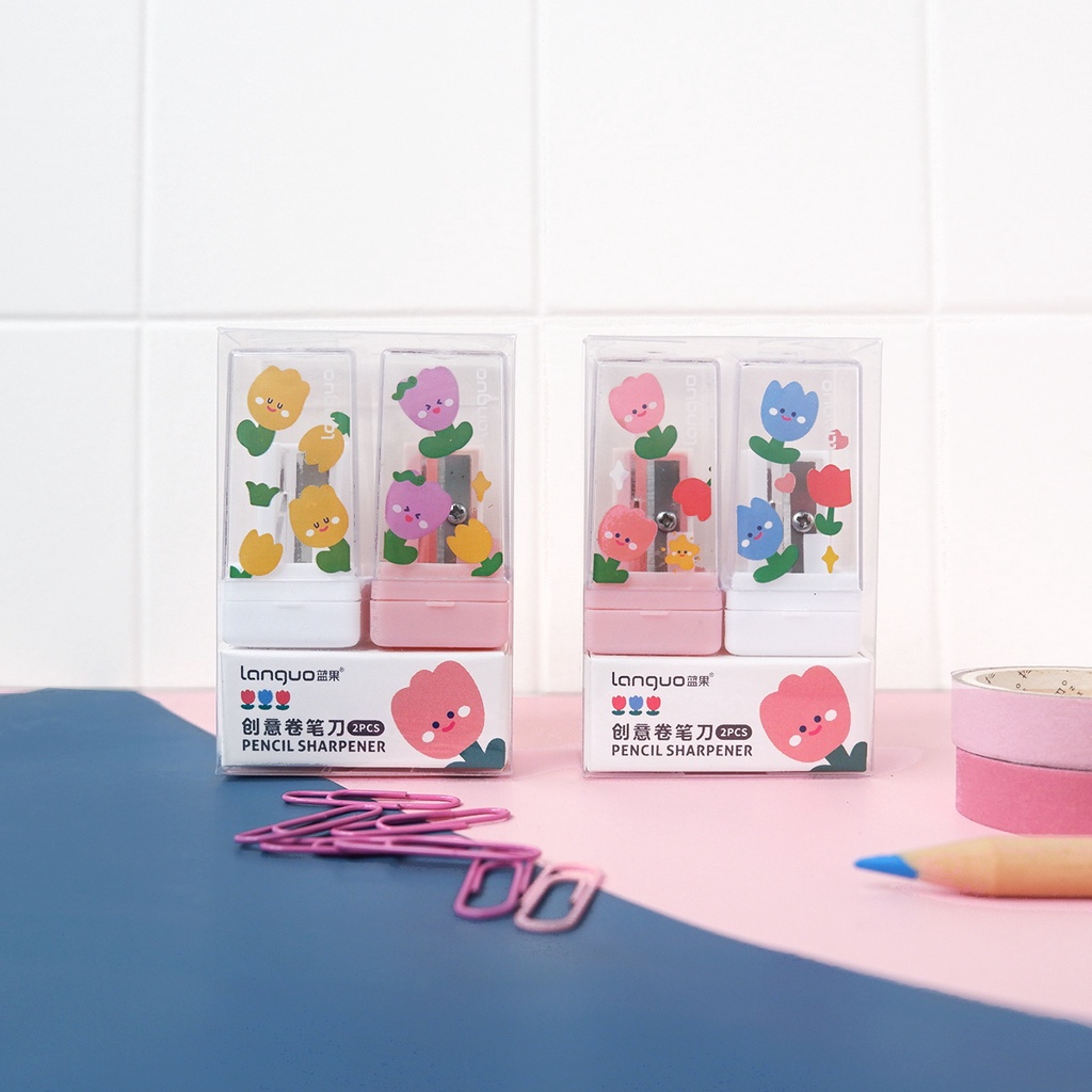 

Flower Tulips Pencil Sharpener Set [Creativ]