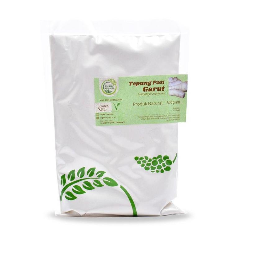 

Terbaru! Lingkar Organik, Tepung Pati Garut Organik ARROWROOT POWDER (500gr) ,,