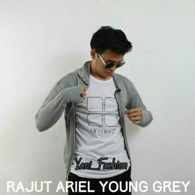 GREENLIGHT JAKET ARIEL RAJUT HOODIE ZIPPER GREY
