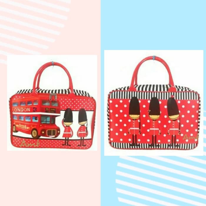 Т Kt043 Αª Tas Roda Anak Sekolah Troley Karakter Troli Kuda Poni  QL907  Koper Kanvas Isi Baju Dan P