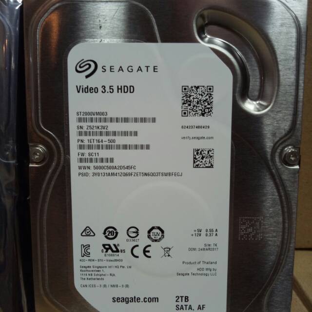 Harddisk CCTV/PC kapasitas 2TB/2000GB SEAGATE
