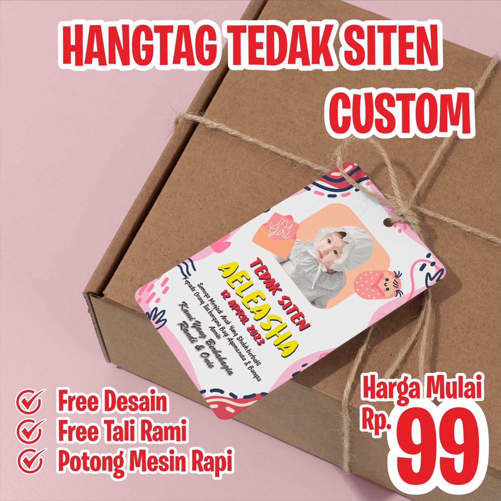 

Hang Tag Tedak Siten / tedhak siten / dundunan Custom Murah