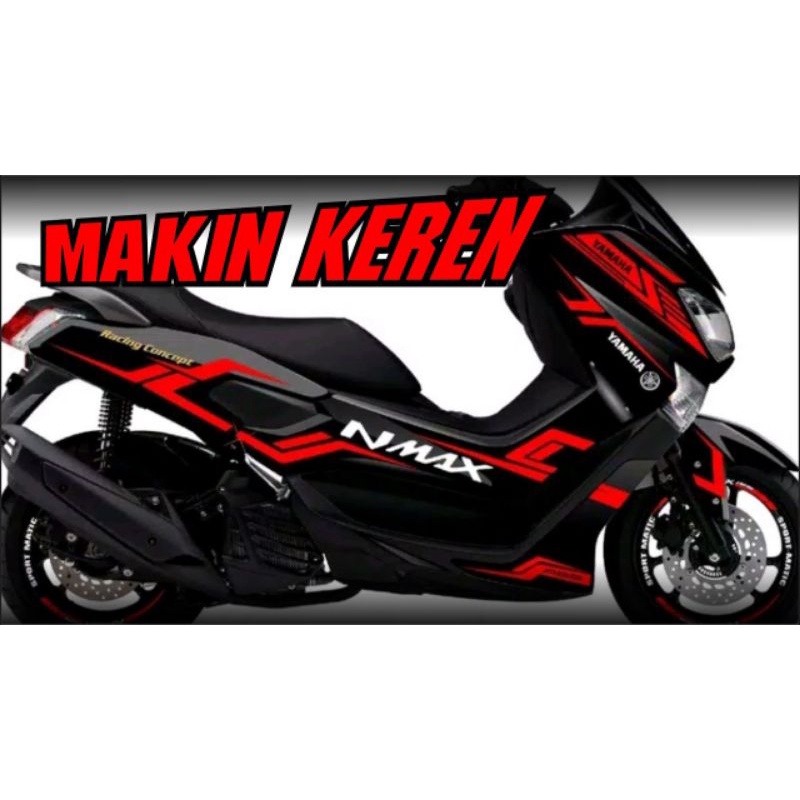 sticker cutting nmax merah