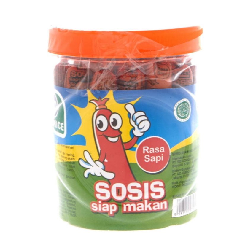 

SO NICE Sosis Siap Makan Sapi 480 g (isi 24 bungkus sosis)