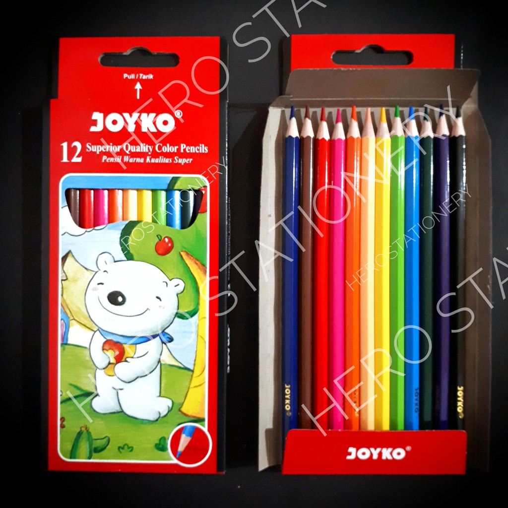 

Pensil warna superior quality kualitas super joyko 12 warna CP-12PB