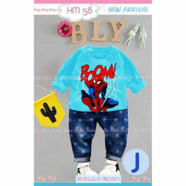 Setelan Fashion Anak Hello Mini HM 58 Lengan Panjang