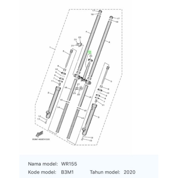 SEGITIGA WR155 WR 155 ASLI ORI YAMAHA B3M F334M 00