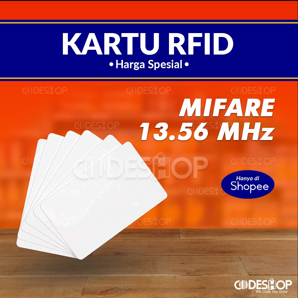 Kartu RFID Mifare 13.56 MHz PVC Polos ID Card Member Parkir