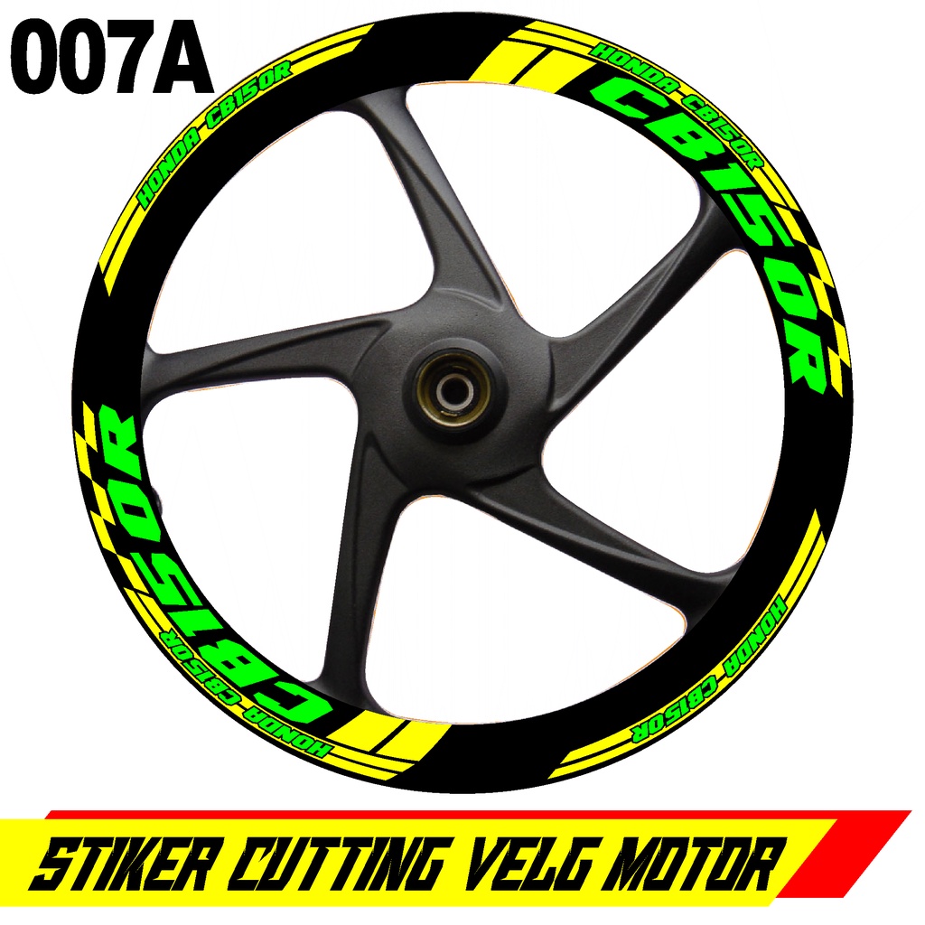 Stiker Velg Motor - Stiker Pelek Motor ring 17/18 inchi,,  fosfor/nyala/cutting stiker - 007