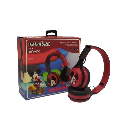 HEADPHONE HEADSET BANDO BLUETOOTH / WIRELESS KARAKTER MICKEY MOUSE DR 26