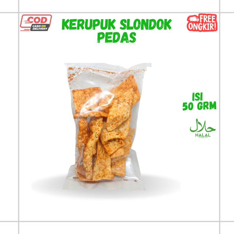 Kerupuk Slondok Pedas Daun Jeruk