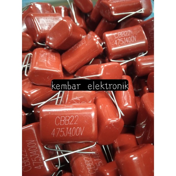 CAPACITOR MILAR 475J 400V 475 J 400V CAPACITOR MYLAR CBB 475J 400V KAPASITOR MILAR 475J 400V