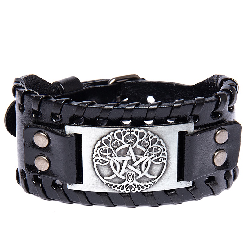 Gelang Amulet Keberuntungan Pria Viking Nordic/Perhiasan Pesta Fashion 21CM