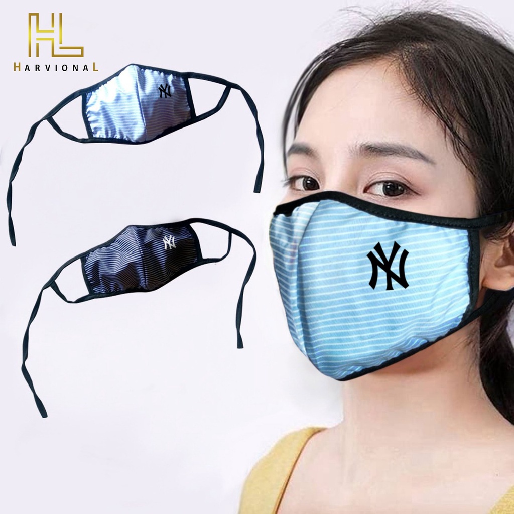 Parisdivarious Masker Kain Lembut Sablon Ny Bahan Katun