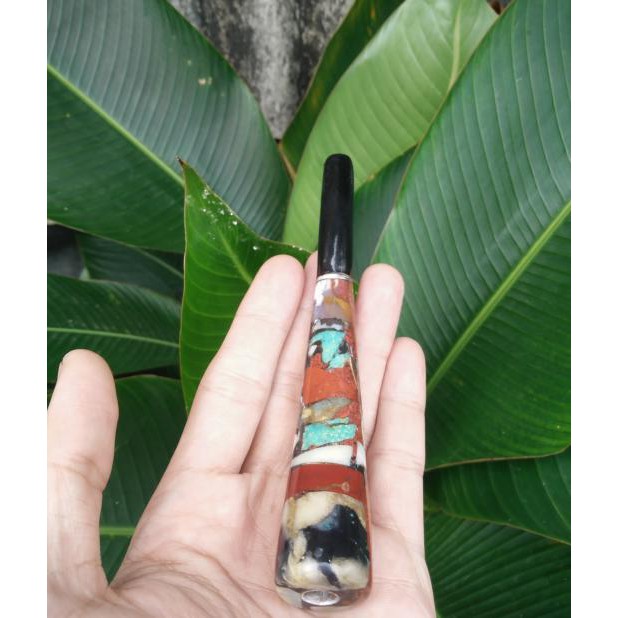 PROMO pipa rokok batu pancawarna garut asli / cangklong rokok batu STOK TERBATAS