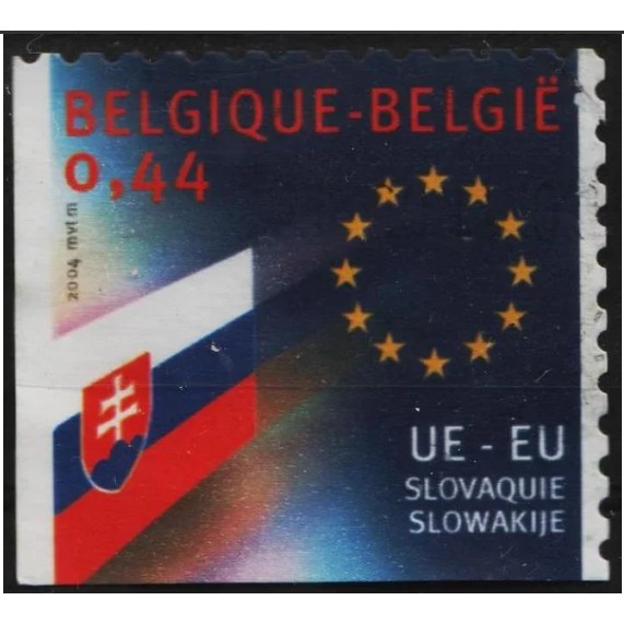 

Perangko Filateli K27 belgium MNH (no gum) 1v 07.06.2004 The 10 new members Of The european union