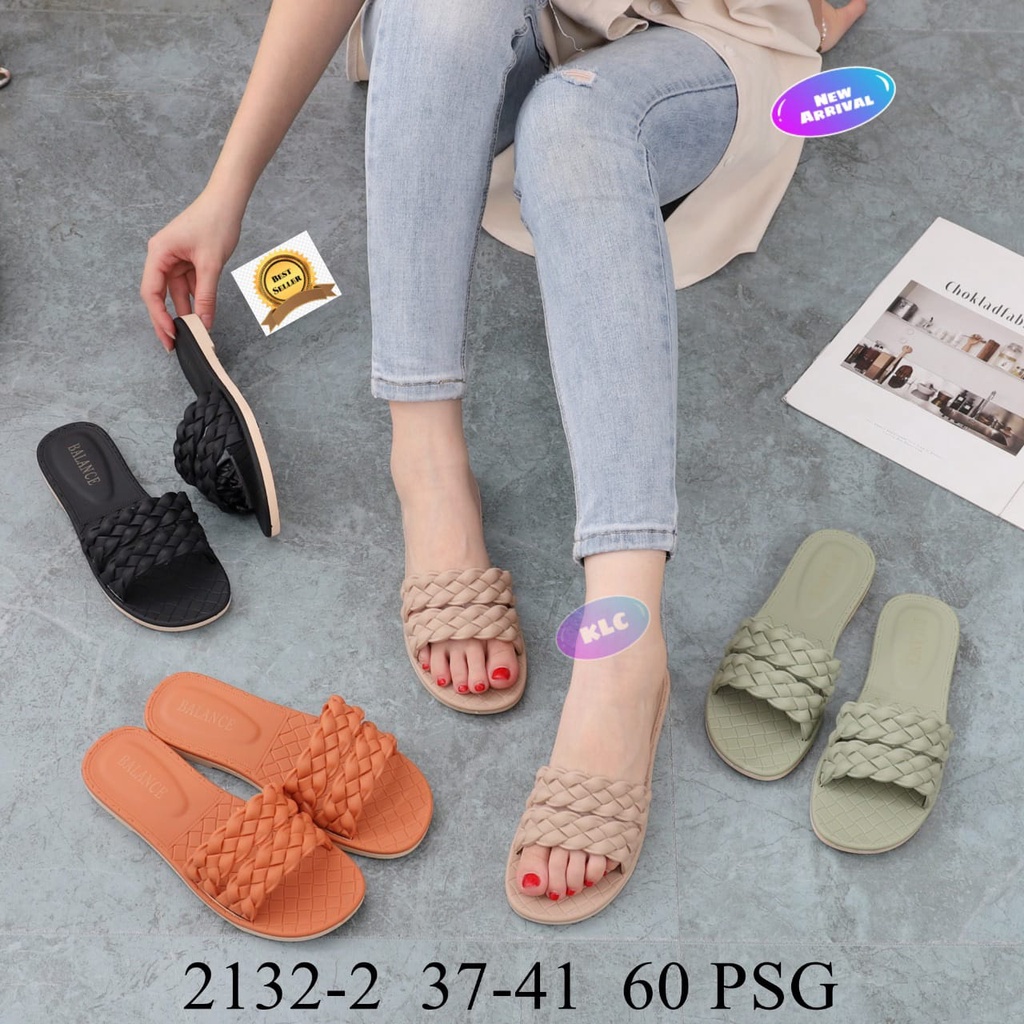 SANDAL JELLY WANITA SANDAL KARET PEREMPUAN TERBARU 2123 BALANCE DAN 2132 HYS