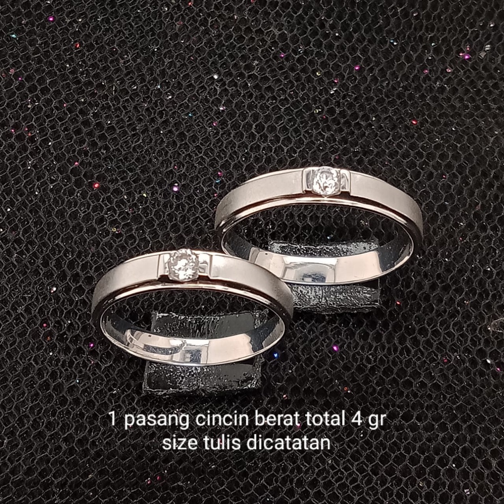 Cincin nikah Emas 17K - 1 Pasang 4 gr Kadar 750 - 99