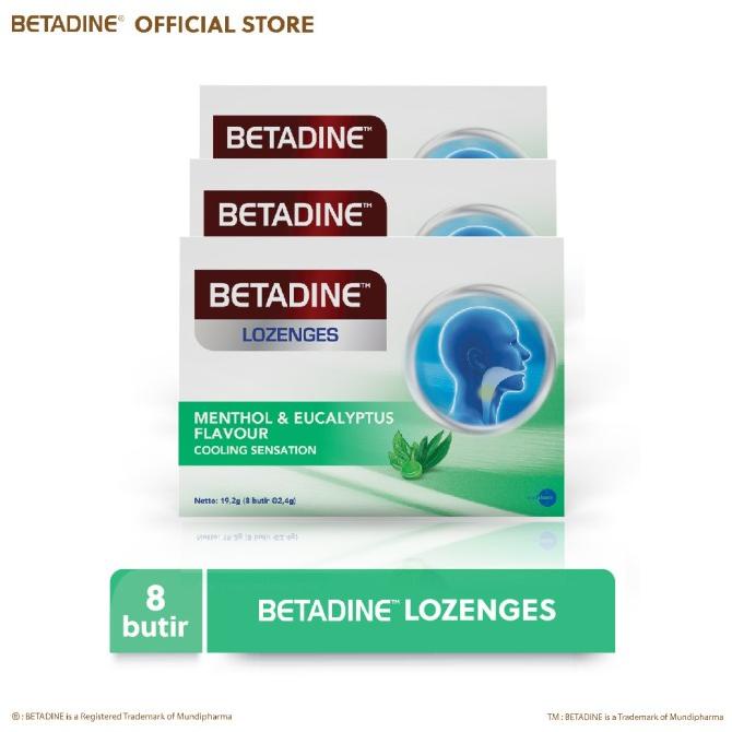 

Betadine Lozenges 3pcs - Permen Menthol / Permen Pelega Tenggorokan