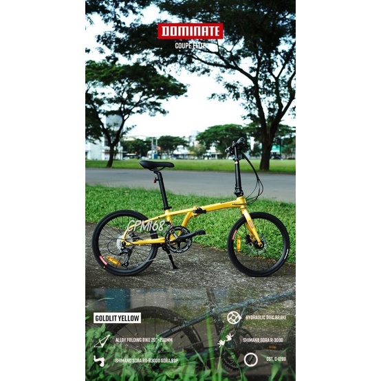 Sepeda Lipat Dominate Coupe Elite 18 Speed Alloy Hydraulic 20 Inch
