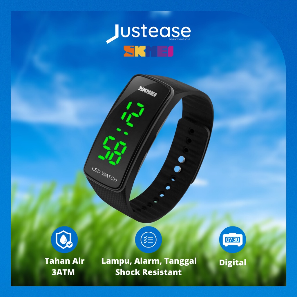 SKMEI Firaga 1119 Jam Tangan Green LED Light Date Digital Sporty Original Anti Air Justease