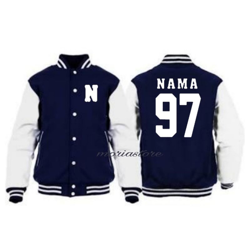  Jaket  Baseball Custom Bordir  nama inisial Gambar  