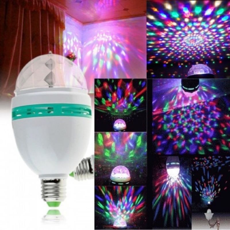 Lampu Hias Disco Putae Ledd Fitting tumblr Mini Otomatis Disko Warna Warni RGB