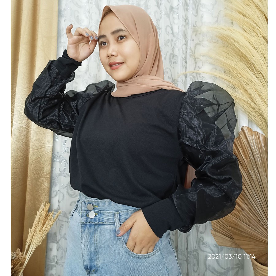 EMALI TOP BAJU BLOUSE ATASAN WANITA CARLINA