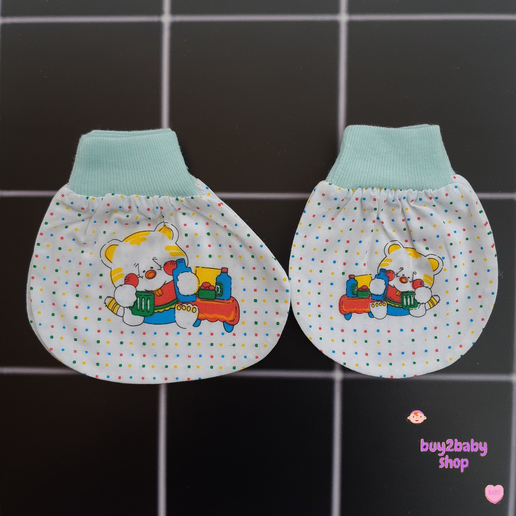 Sarung tangan dan kaki bayi Baby Bib model Rib