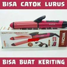 [ Nova 2in1 ] Catok Nova 2 in 1 Bisa Lurus Bisa Keriting / Alat Catokan Rambut