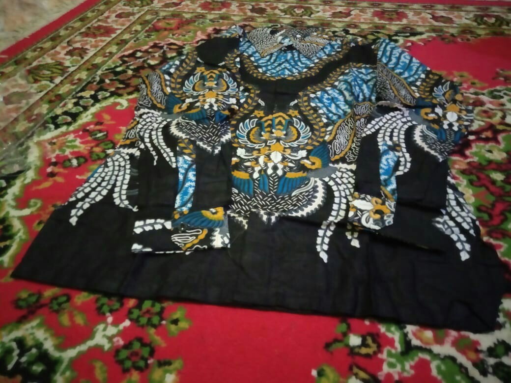 Kemeja Batik Pria Lengan Panjang M L Xl Xxl Seragam