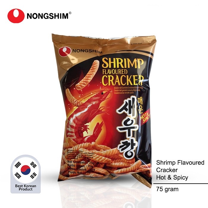 

Nongshim Shrimp Spicy Cracker 75g/Cemilan/Jajanan/Krupuk Korea Asli/Original 100%