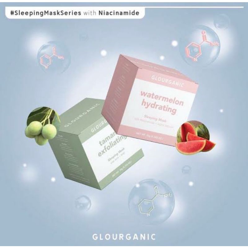 GLOURGANIC SLEEPING MASK / GLOURGANIC POWDER MASK / masker bubuk,