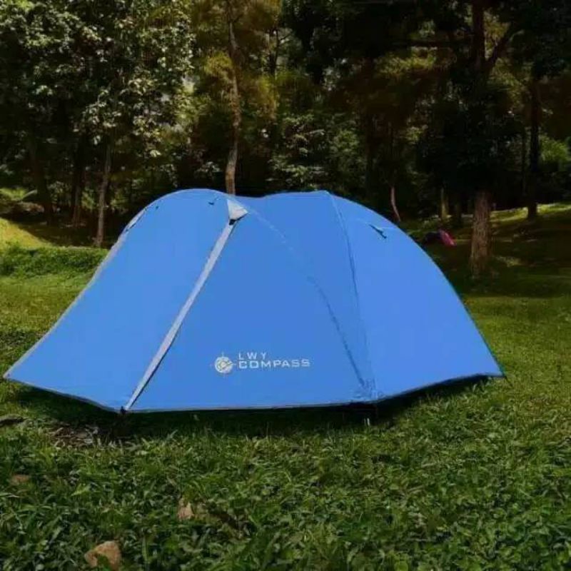 tenda camping compass lwy Tenda Compass Double Layer Kapasitas 4 orang tenda lwy compas frame fibre double layer