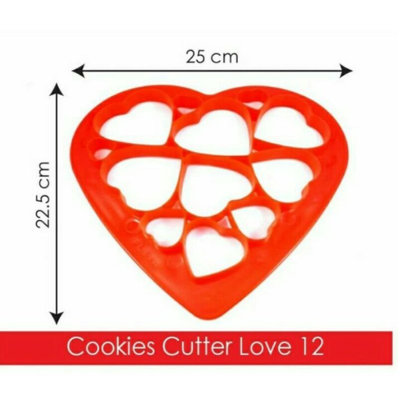 Cookies cutter love cetakan kue  kiring