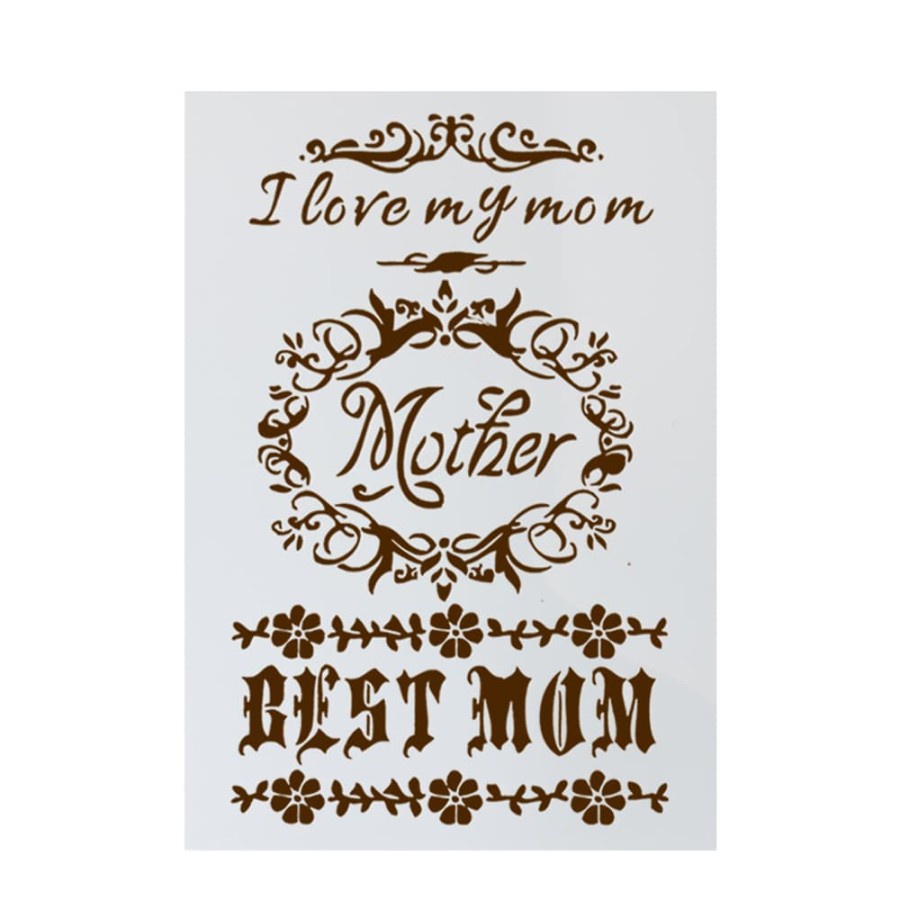 Plastic Stencil - Mother's Day Pattern (29,5x21,0cm)