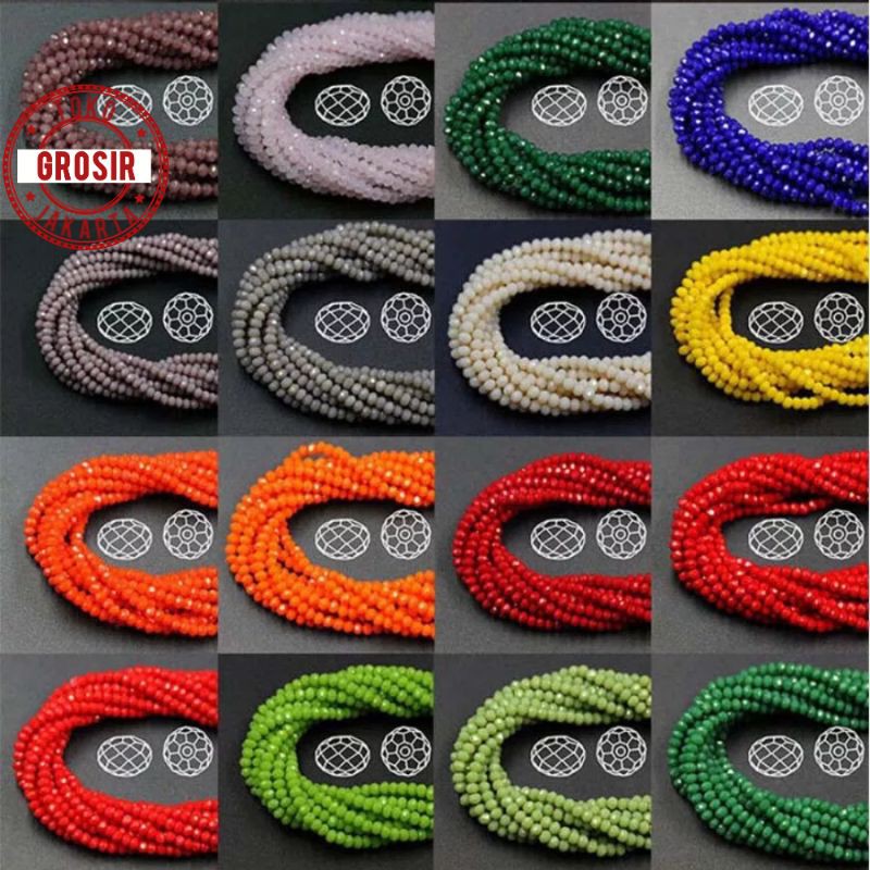 COD✅ Manik Manik Bahan Untuk Membuat Gelang Dan Kalung Kristal Ceko