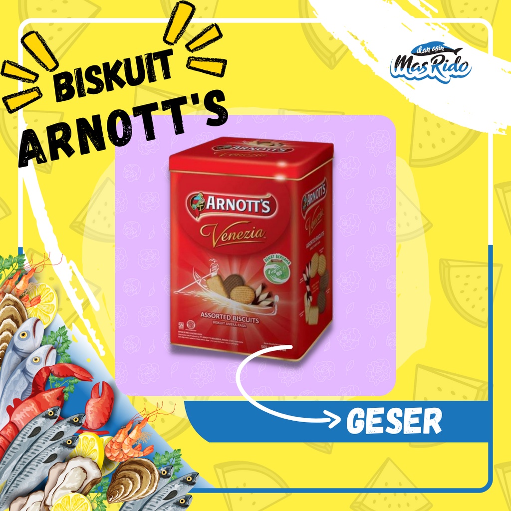

Arnotts Venezia Biskuit Kaleng 250gram Assorted Biscuits Wafer Roll