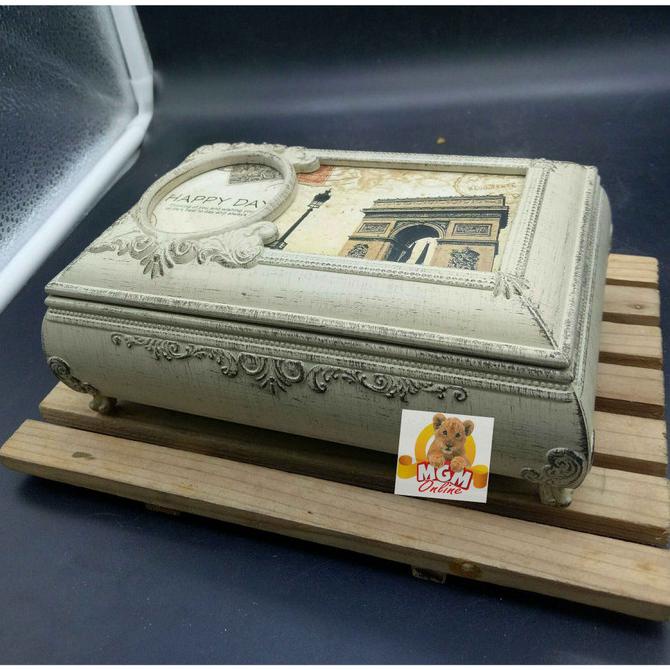 [[COD]] Kotak perhiasan Elegant motif Kayu Kotak musik Jewelry Music Box 11-4 HEMAT Kode 259