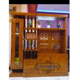 Partisi ukir Penyekat pemisah ruang tamu kayu ukir Jepara