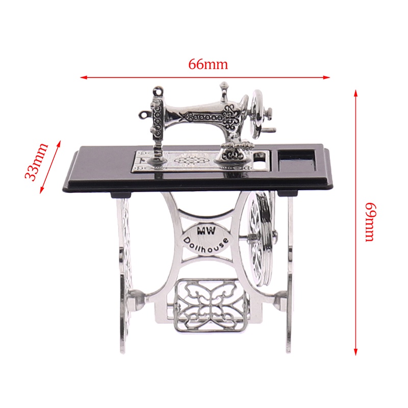 【beautifulhome12.id】Dollhouse Miniature Sewing Machine Furniture Toys Gifts Doll House Decor