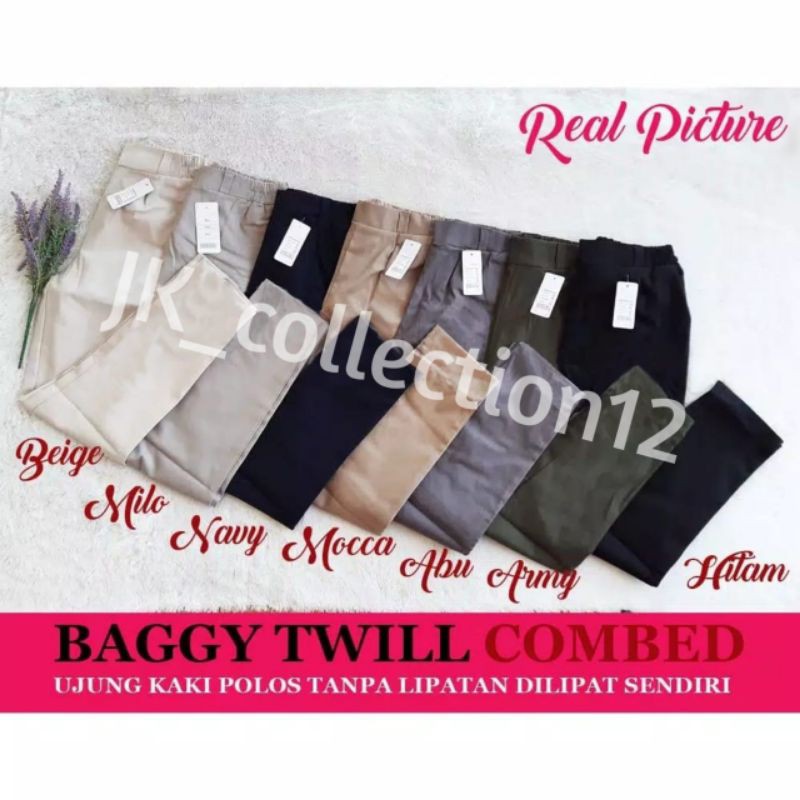 CELANA BAGGY AMERICAN TWILL COMBED