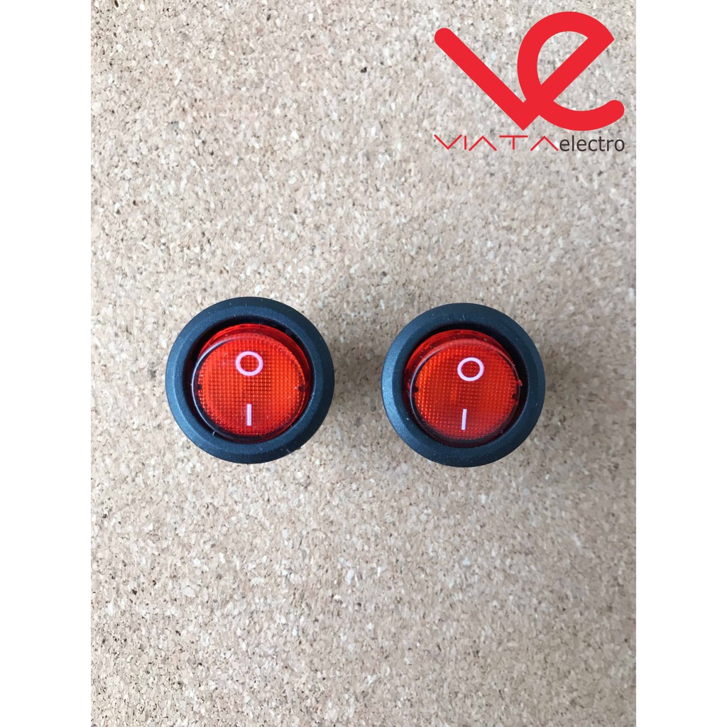 SWITCH BULAT 3 PIN PLUS LAMPU DIAMETER 2cm ON/OFF 6A 250VAC 10A 125V
