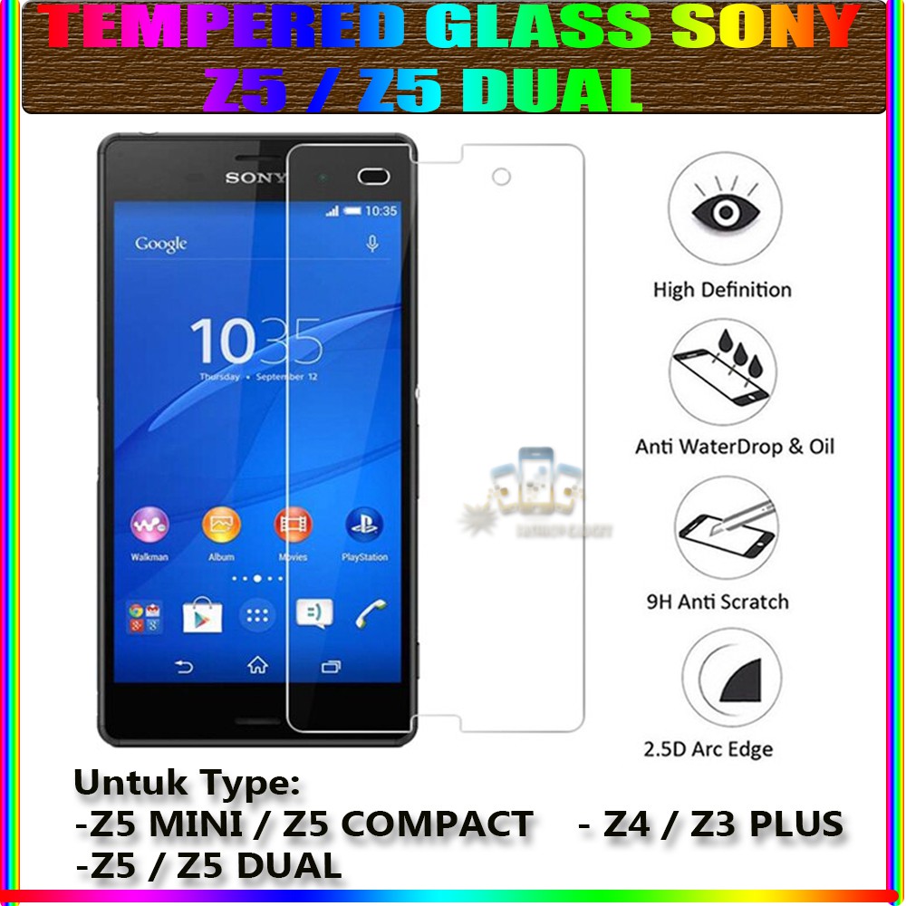 TEMPERED GLASS SONY XPERIA Z5 MINI / Z5 COMPACT XPERIA Z5 XPERIA Z5 DUAL XPERIA Z5 PLUS Z5+ ANTI GORES KACA TEMPER GLASS - CLEAR