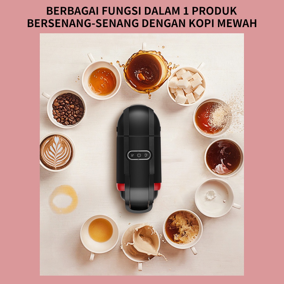 Mesin Kopi dan Cappuccino Kapasitas 0.6 Liter/mesin kopi multifungsi 3in1/ 19bar operasi tekanan tinggi/meng-ekstraksi kopi secara profesional