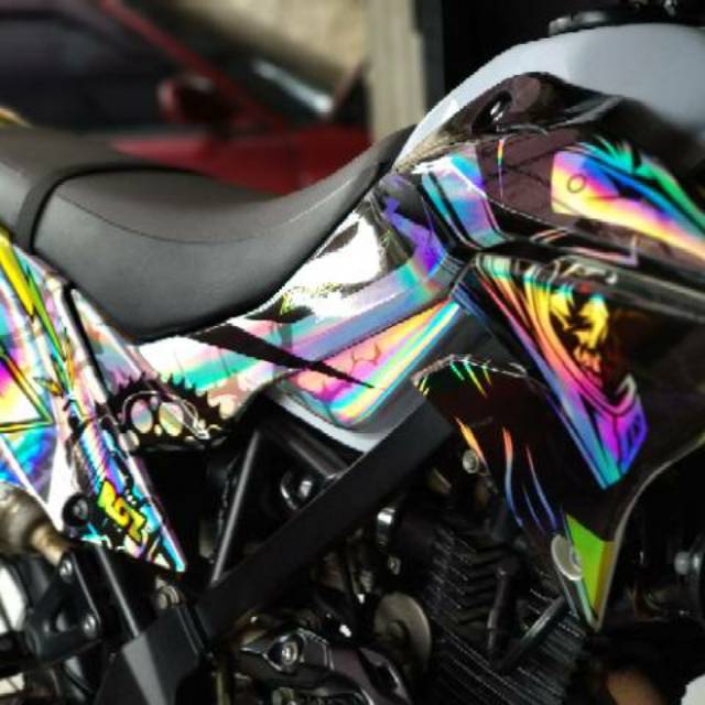 Decal klx dtracker crf hologram (laser chrome)
